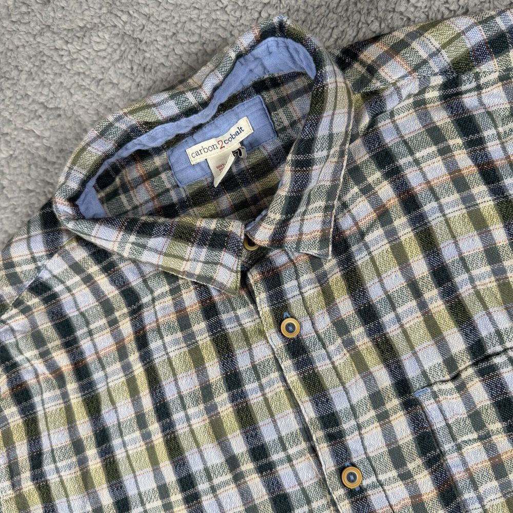 Carbon 2 Cobalt Flannel Long Sleeve‎ Shirt Men's Medium